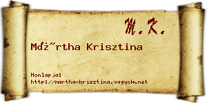 Mártha Krisztina névjegykártya