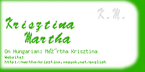 krisztina martha business card